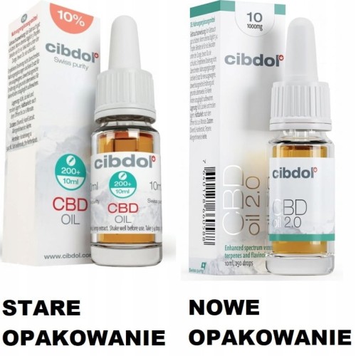 Cibdol Olej konopny CBD 10% 10ml 1000 mg Naturalny