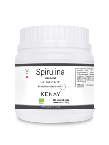 Spirulina Pacifica hawajska 500 mg (600 tabletek)